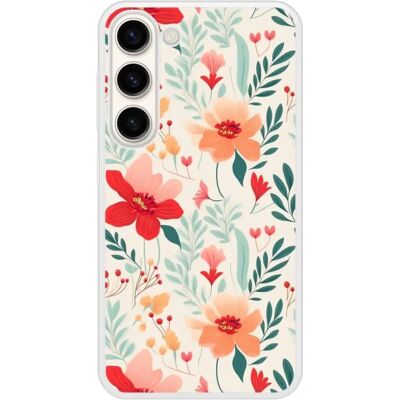 Coque en silicone 1001coques Samsung Galaxy S23 Mur Fleuri - Publicité Coque en silicone 1001coques Samsung Galaxy S23 Mur Fleuri - Publicité