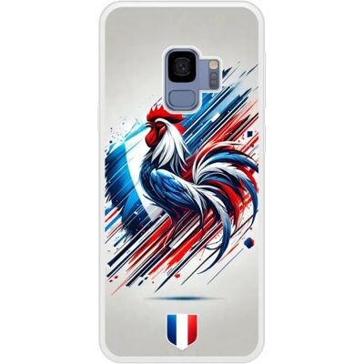 Samsung Galaxy S9 - Coque en silicone renforcée - Coq français - Publicité Samsung Galaxy S9 - Coque en silicone renforcée - Coq français - Publicité