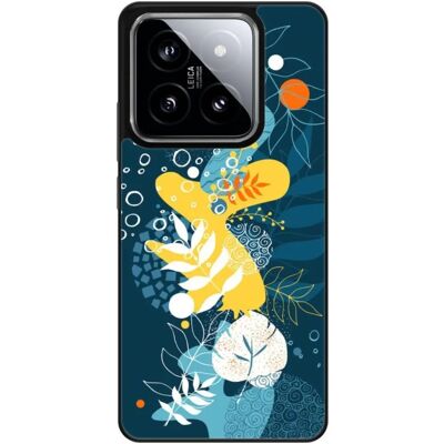 Coque en Silicone Xiaomi 14 Fleurs Marines - Coque - Publicité Coque en Silicone Xiaomi 14 Fleurs Marines - Coque - Publicité