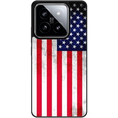 Coque en silicone Xiaomi 14 Drapeau USA - Publicité Coque en silicone Xiaomi 14 Drapeau USA - Publicité