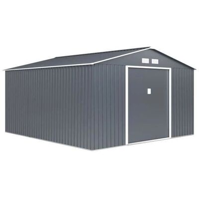 ARTEMIO Abri de jardin métal 12,99 m² - 340x382x210cm - Gris anthracite - Abri de jardin - Publicité ARTEMIO Abri de jardin métal 12,99 m² - 340x382x210cm - Gris anthracite - Abri de jardin - Publicité