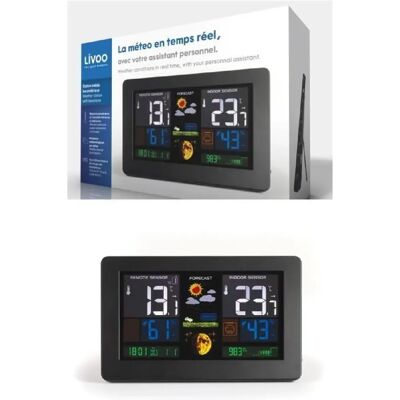 Livoo - Barometric - Noir - Sonde extérieure sans fil - Station météo - Publicité Livoo - Barometric - Noir - Sonde extérieure sans fil - Station météo - Publicité