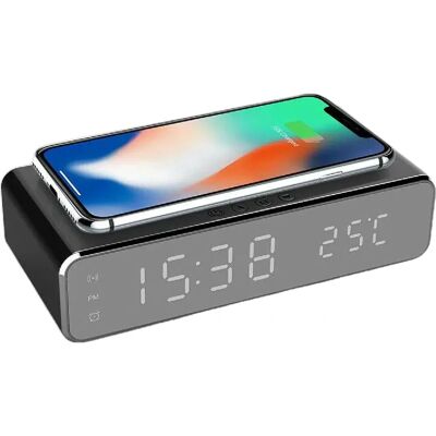 GreenZech Horloge Réveil Numérique 12/24H Chargeur Sans Fil - Réveil - Publicité GreenZech Horloge Réveil Numérique 12/24H Chargeur Sans Fil - Réveil - Publicité