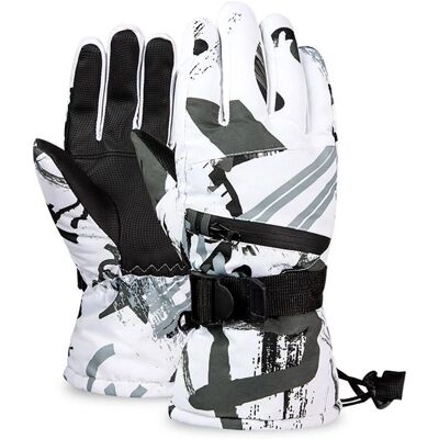 GreenZech Blanc gris Gants thermiques imperméables d'hiver - Gants - Publicité GreenZech Blanc gris Gants thermiques imperméables d'hiver - Gants - Publicité