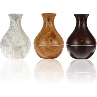GreenZech 130ML Wood Grain Aroma Air Humidifier with LED Lights Essential Oil Diffuser GreenZech 130ML Wood Grain Aroma Air Humidifier with LED Lights Essential Oil Diffuser