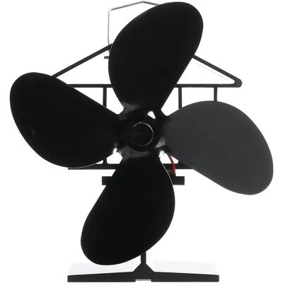 GreenZech Ventilateur de poêle à bois à 4 pales, alimenté par la chaleur - Argent - Publicité GreenZech Ventilateur de poêle à bois à 4 pales, alimenté par la chaleur - Argent - Publicité