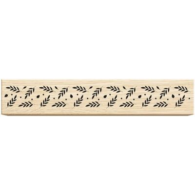 Bernette - Tampon bois motif feuilles - Rectangulaire - Stamp Bernette - Tampon bois motif feuilles - Rectangulaire - Stamp