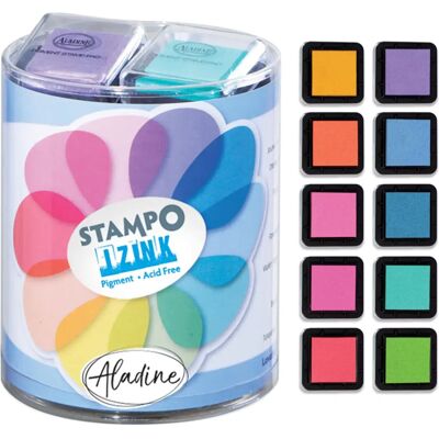 Aladine Pastell 10 Stück - Stempelfarbe-Set Aladine Pastell 10 Stück - Stempelfarbe-Set
