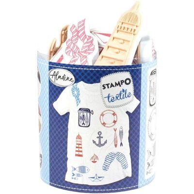 Kit timbri tessile Navy - Motivi marittimi Kit timbri tessile Navy - Motivi marittimi