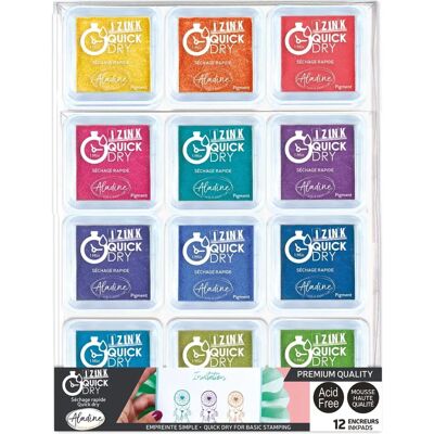 Set de tampons encreurs Izink acidulé à séchage rapide Set de tampons encreurs Izink acidulé à séchage rapide