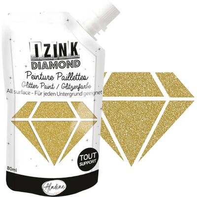 Aladine Peinture Paillettes Or - 80 ml - Peinture à Paillettes Aladine Peinture Paillettes Or - 80 ml - Peinture à Paillettes