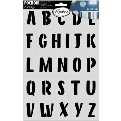 Aladine 3-Stamp Set - Alphabet - 20x30cm - White - Stencil for decoration Aladine 3-Stamp Set - Alphabet - 20x30cm - White - Stencil for decoration