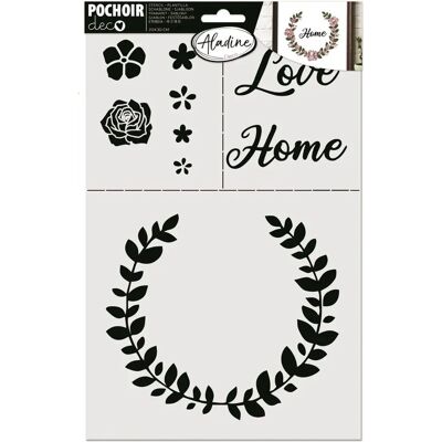 Bernette Pochoir couronne - Décoration pour tous supports - Publicité Bernette Pochoir couronne - Décoration pour tous supports - Publicité