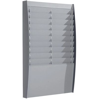 Kaiserkraft Modell - 2x10 Fächer Sortierwand - Silber/Weiß Kaiserkraft Modell - 2x10 Fächer Sortierwand - Silber/Weiß