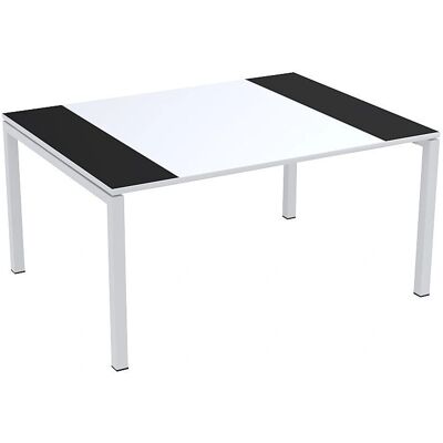Mesa de reunião Paperflow easyDesk - Branco/Preto - 750x1500x1160mm Mesa de reunião Paperflow easyDesk - Branco/Preto - 750x1500x1160mm
