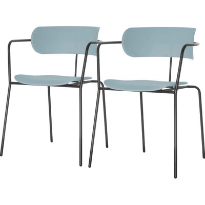 Chaise de Visiteur PAPERFLOW - Bleu - Structure en Acier - Design Moderne Chaise de Visiteur PAPERFLOW - Bleu - Structure en Acier - Design Moderne