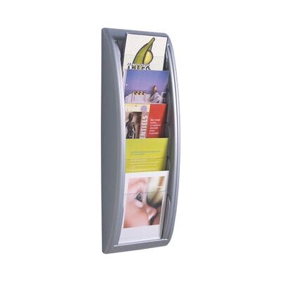 Kaiserkraft Silver A5 Wall Display - Magazine Rack Kaiserkraft Silver A5 Wall Display - Magazine Rack