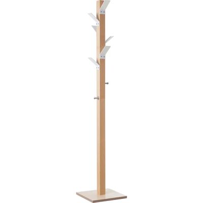 Perchero de madera Kaiserkraft - Corona blanca - 8 ganchos Perchero de madera Kaiserkraft - Corona blanca - 8 ganchos