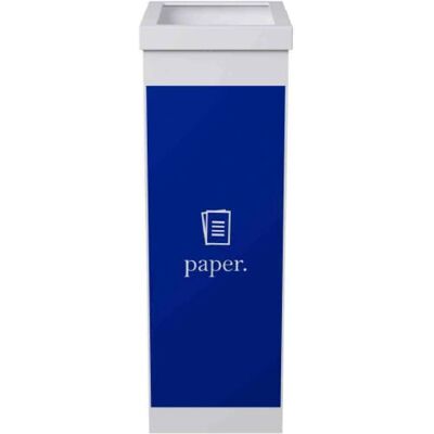 PaperFlow Modèle CTSPA.13 Bac de Tri Sélectif - Bleu & Blanc PaperFlow Modèle CTSPA.13 Bac de Tri Sélectif - Bleu & Blanc
