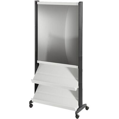 Suporte de folhetos A4 Kaiserkraft - Inclinação ajustável, Móvel, Estrutura durável Suporte de folhetos A4 Kaiserkraft - Inclinação ajustável, Móvel, Estrutura durável