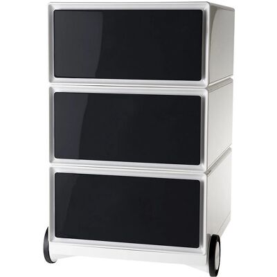 Contenedor de almacenamiento Paperflow easyBox - Blanco/Negro - 3 Cajones Contenedor de almacenamiento Paperflow easyBox - Blanco/Negro - 3 Cajones