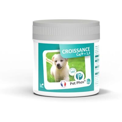 Ceva Pet Phos Croissance Ca/P 1,3 - Supplément pour chiots et chiens actifs - Publicité Ceva Pet Phos Croissance Ca/P 1,3 - Supplément pour chiots et chiens actifs - Publicité