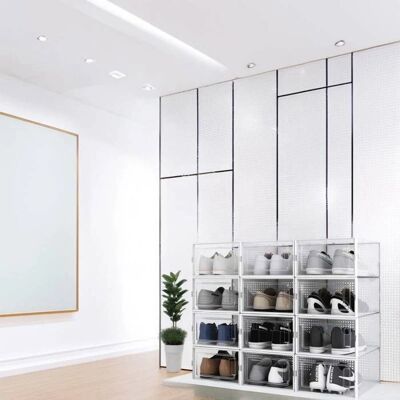 SECURY-T - 12 boîtes à chaussures - Transparent/Blanc - Boîtes à chaussures - Publicité SECURY-T - 12 boîtes à chaussures - Transparent/Blanc - Boîtes à chaussures - Publicité