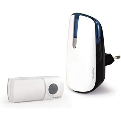 Kit Campanello Wireless Thomson - Portata 150m, Bianco Kit Campanello Wireless Thomson - Portata 150m, Bianco