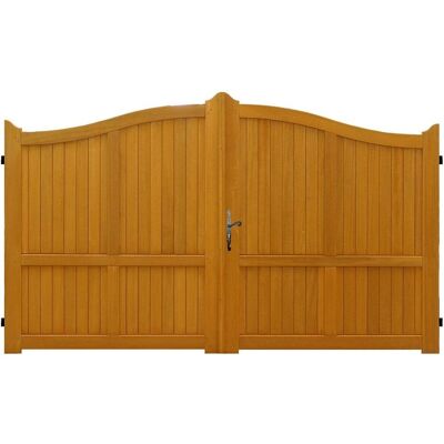 GD Puerta de madera meranti - 3m x 1,8m - Natural claro - Exterior GD Puerta de madera meranti - 3m x 1,8m - Natural claro - Exterior