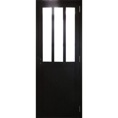 Puerta Interior Negra GD MENUISERIES - 83x204cm - Poussant izquierda Puerta Interior Negra GD MENUISERIES - 83x204cm - Poussant izquierda