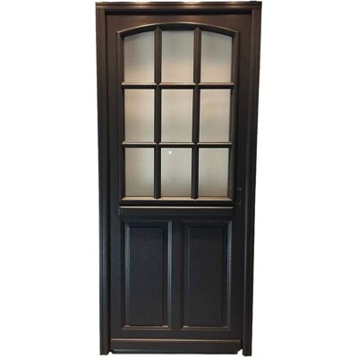 GD Menuiseries Alicia - Gris antracita - 215x90 - apertura izquierda - Puerta de entrada GD Menuiseries Alicia - Gris antracita - 215x90 - apertura izquierda - Puerta de entrada