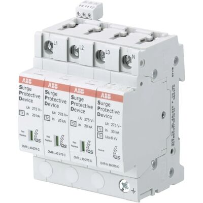 ABB OVR T2 4L40-275PTSQS Überspannungsschutz - Typ2 40kA 230V ABB OVR T2 4L40-275PTSQS Überspannungsschutz - Typ2 40kA 230V