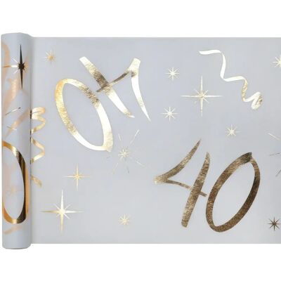 Santex Or 40e Anniversaire Chemin de table - Chemin de table - Publicité Santex Or 40e Anniversaire Chemin de table - Chemin de table - Publicité