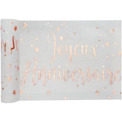 JADEO Model Pink Gold Cotton Table Runner - Table Runner JADEO Model Pink Gold Cotton Table Runner - Table Runner