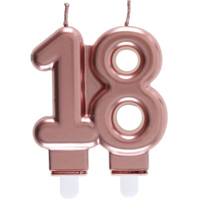 Santex Bougie Rose Or 18 Ans Santex Bougie Rose Or 18 Ans