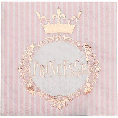 Serviettes en papier Princesse Or Rose - Santex - Publicité Serviettes en papier Princesse Or Rose - Santex - Publicité