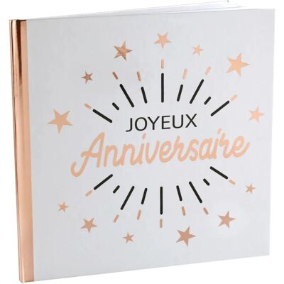 Santex Livre d'Or Or Rose - 20 Pages - 24x24cm - Publicité Santex Livre d'Or Or Rose - 20 Pages - 24x24cm - Publicité
