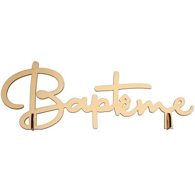Lettres en Bois pour Baptême - Décoration Dorée - Publicité Lettres en Bois pour Baptême - Décoration Dorée - Publicité