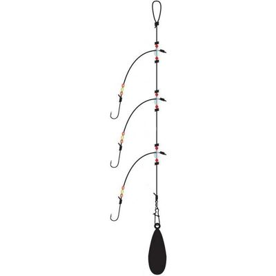 Daiwa Classic Rigs - Montatura da pesca in fluorocarbonio, 3 ami, Argento Daiwa Classic Rigs - Montatura da pesca in fluorocarbonio, 3 ami, Argento