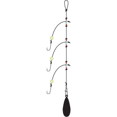 Daiwa Dorado Flatfish Rig - Fluorocarbono, Cuentas, Anzuelos Daiwa Dorado Flatfish Rig - Fluorocarbono, Cuentas, Anzuelos