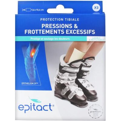 Protection tibiale Epitact - Prévention des ampoules - 9.6x10.4cm - 2mm - Skieurs & Snowboarders - Publicité Protection tibiale Epitact - Prévention des ampoules - 9.6x10.4cm - 2mm - Skieurs & Snowboarders - Publicité