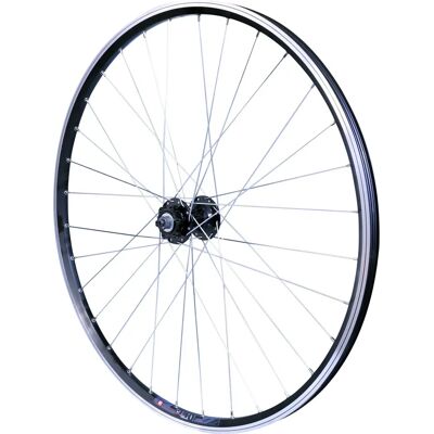 Shimano VELOX Disc-V-B M240 - Roue avant en aluminium avec moyeu de disque à 6 trous - Publicité Shimano VELOX Disc-V-B M240 - Roue avant en aluminium avec moyeu de disque à 6 trous - Publicité