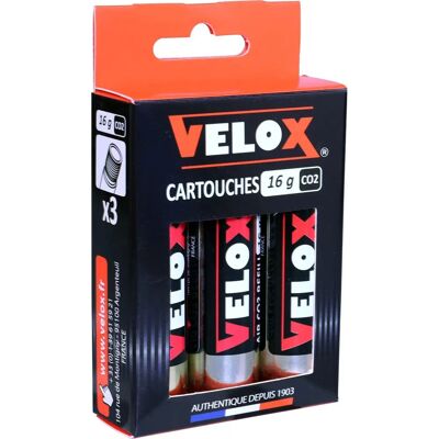 Velox CO2 Patronen - 16g, 3 stuks, Zilver - CO2 Patronen Velox CO2 Patronen - 16g, 3 stuks, Zilver - CO2 Patronen