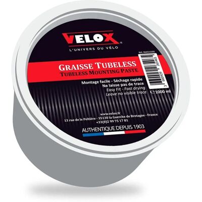 Pâte de montage Velox 1000g pour pneus tubeless - Publicité Pâte de montage Velox 1000g pour pneus tubeless - Publicité