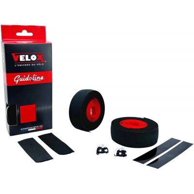 Velox Maxi Cork Handvatband - Zwart/Rood - 185 x 3 cm/2,5 mm Velox Maxi Cork Handvatband - Zwart/Rood - 185 x 3 cm/2,5 mm