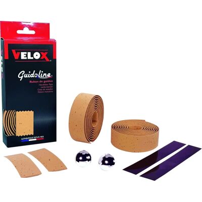 Ruban de Guidon Velox Maxi Cork - Marron - Élastique et Amortissant - Publicité Ruban de Guidon Velox Maxi Cork - Marron - Élastique et Amortissant - Publicité