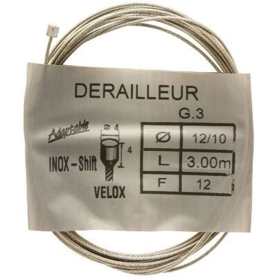 VELOX Edelstahl Schaltzug für Fahrräder - Shimano 12-10 - 3,00m VELOX Edelstahl Schaltzug für Fahrräder - Shimano 12-10 - 3,00m