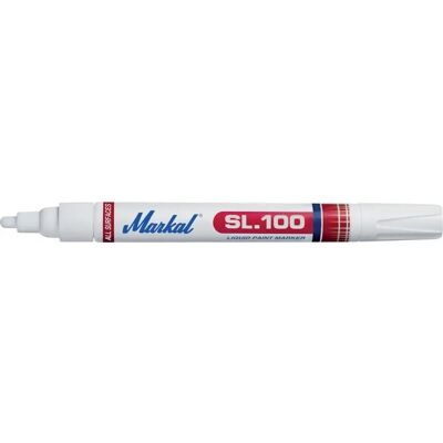 Marqueur à Peinture Blanc SL100 de Markal - 3mm, 6mm, 12x - Publicité Marqueur à Peinture Blanc SL100 de Markal - 3mm, 6mm, 12x - Publicité