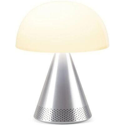 Lámpara LED portátil Lexon Mina con altavoz Bluetooth - Aluminio Lámpara LED portátil Lexon Mina con altavoz Bluetooth - Aluminio
