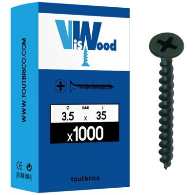 VISWOOD - Vite per plafroni cartongesso - testa trombetta - 35 mm - 3.5 mm - Vite VISWOOD - Vite per plafroni cartongesso - testa trombetta - 35 mm - 3.5 mm - Vite